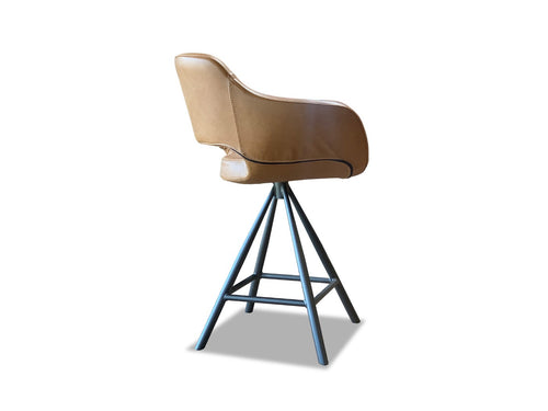 Seitenansicht  Barhocker drehbar Leder