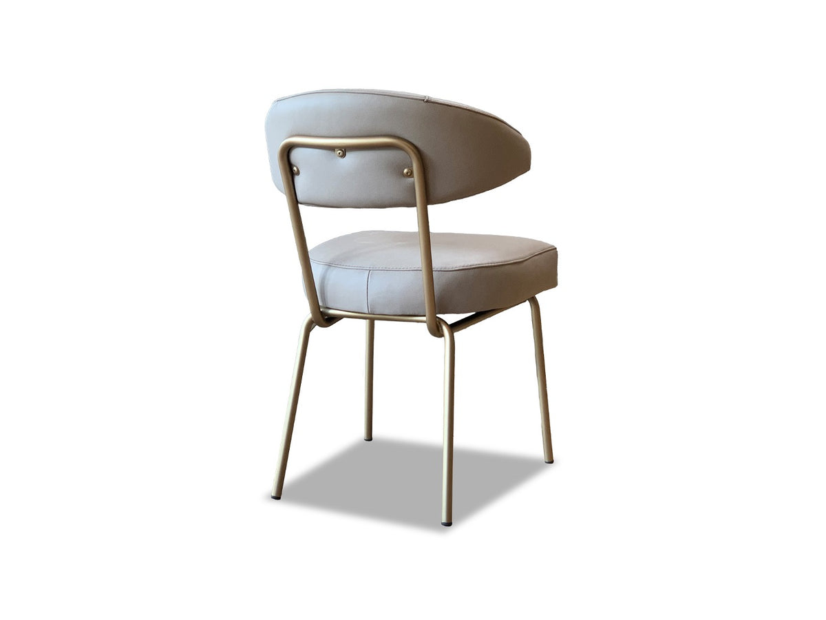 Ansicht Stuhlrücken Bistro. Küchenstuhl Leder 