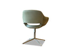 Ansicht Stuhlrücken Designer Esszimmerstuhl drehbar Leder