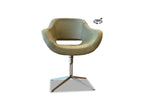 Designer Esszimmerstuhl drehbar Leder