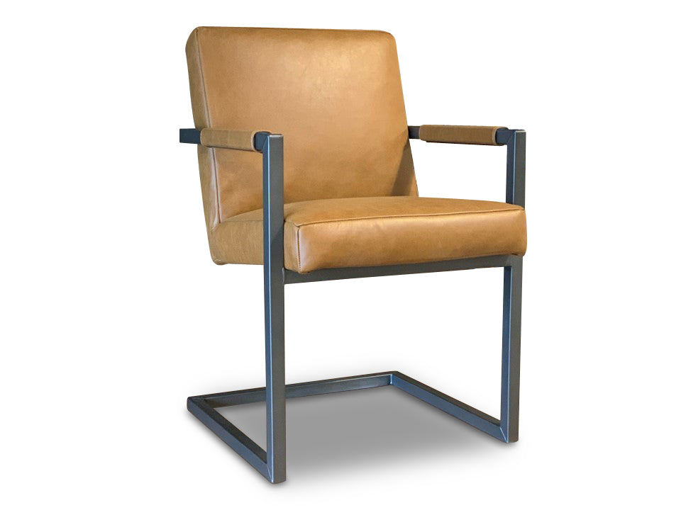 Echtleder Freischwinger Cognac