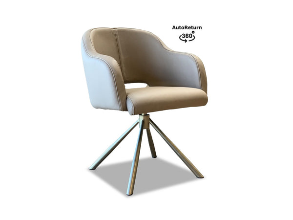 Moderner Lederstuhl drehbar im hochwertigem Design