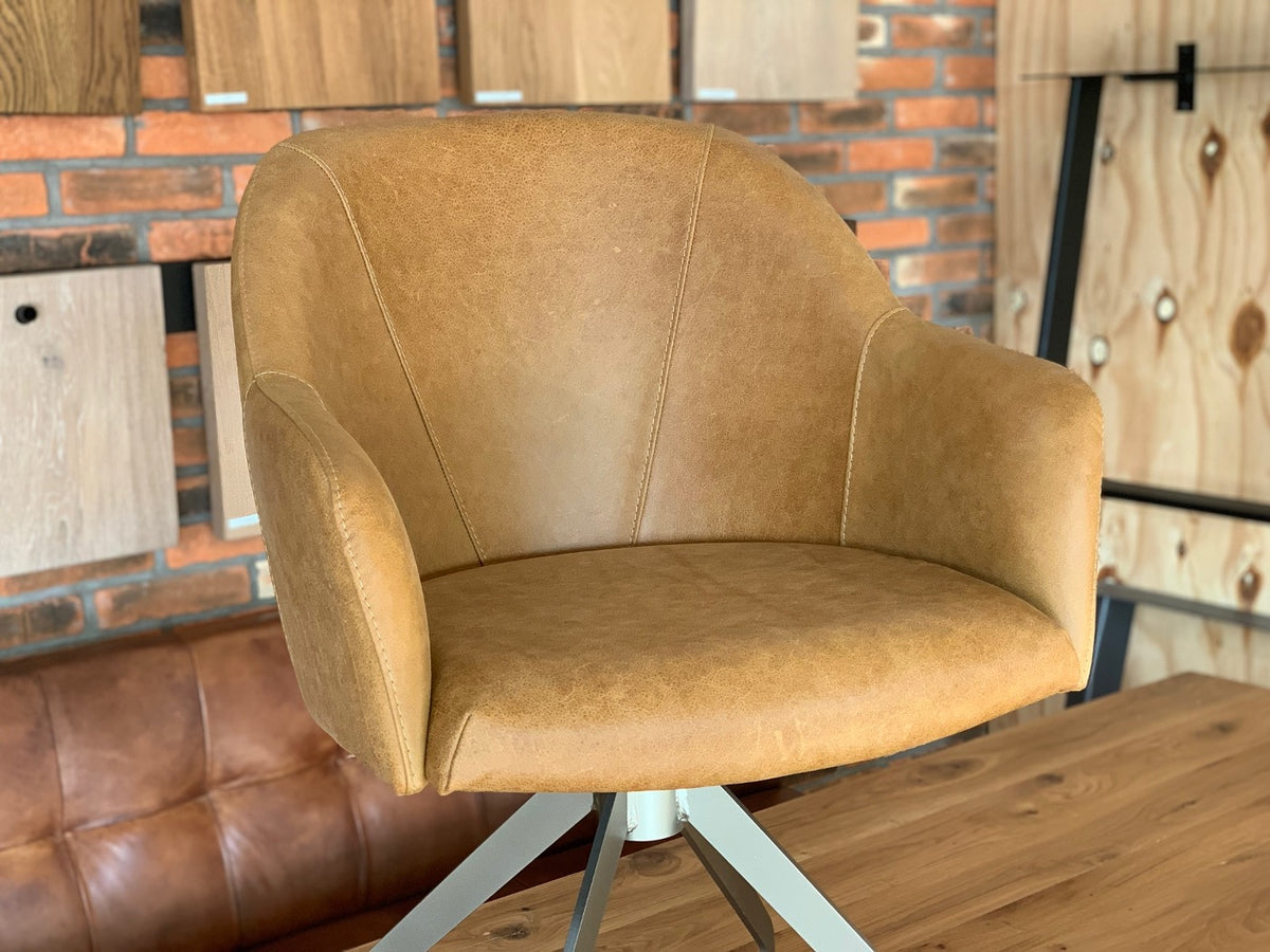Ansicht Sitzschale Esszimmer Drehstuhl Leder 