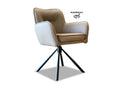 Esszimmerdrehstuhl Leder Beige