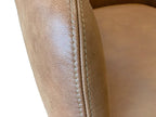 Nahaufnahme Ledernaht Leder Esszimmer  Drehstuhl Lederfarbe Botswana Cognac 