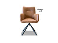 Leder Esszimmer Drehstuhl Cognac 