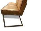 Sitzbank Leder Cognac Seitenansicht